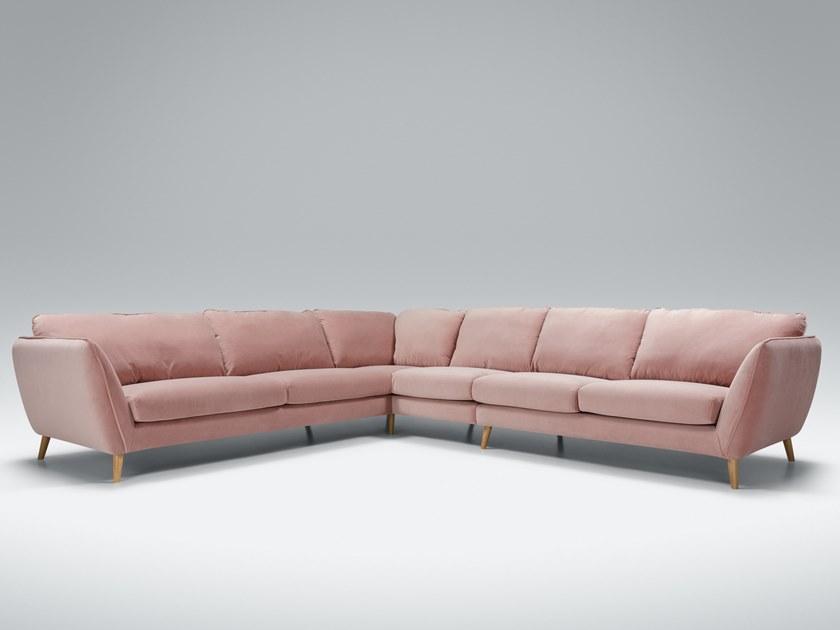 Sits 5-местный угловой диван обитый бархатом Stella sun-id-1420103 - Вид №1