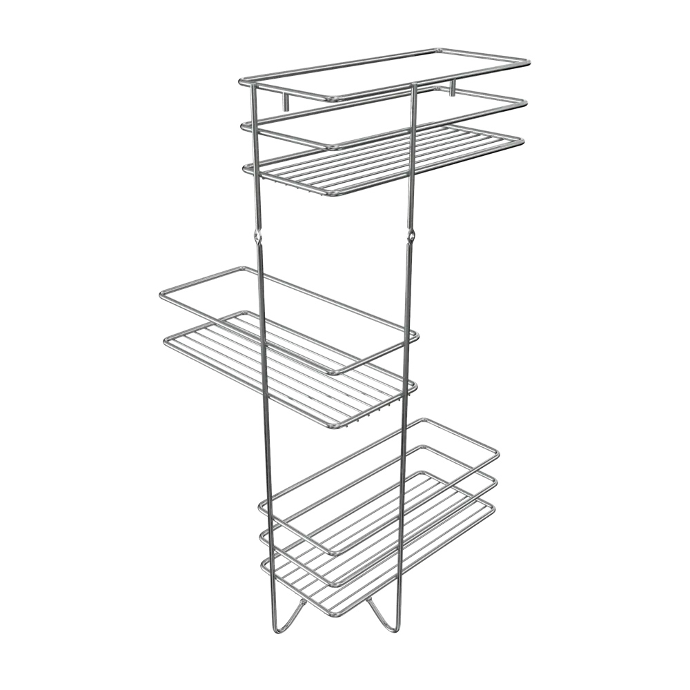Полка настенная угловая тройная Lemer Soul 22.5x55x22.5 см металл цвет хром 83744060 STLM-2141678 - Вид №2
