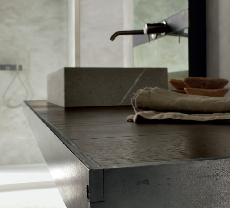 Шкаф для раковины из дуба с зеркалом MODULNOVA Surf ARCH-00102057 - Вид №3