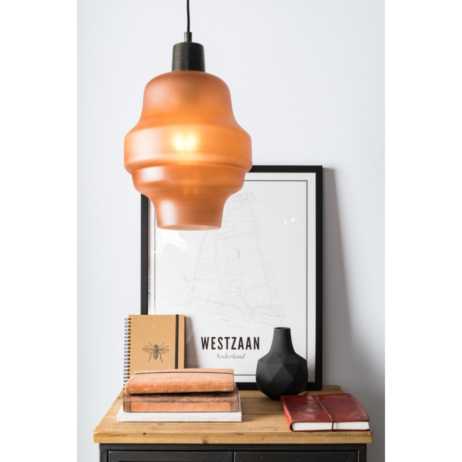 Лампа подвесная Rose рыже-коричневая White Label Living 5300132 - Вид №2