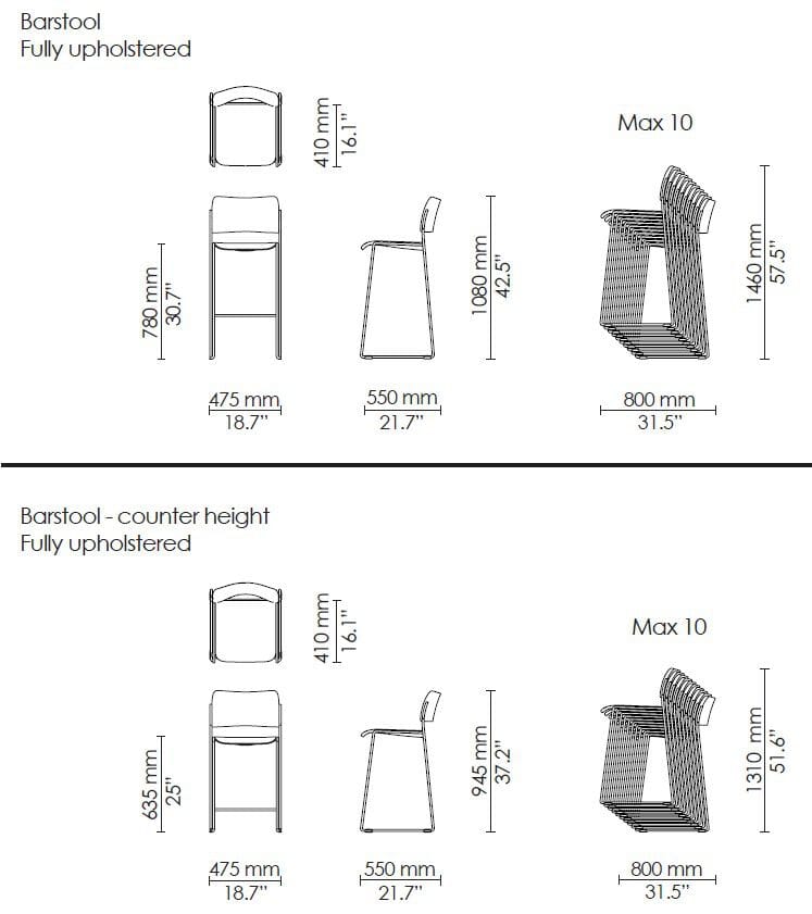 Высокий стул для укладки салазок Howe 40/4 ARCH-00022899 - Вид №6
