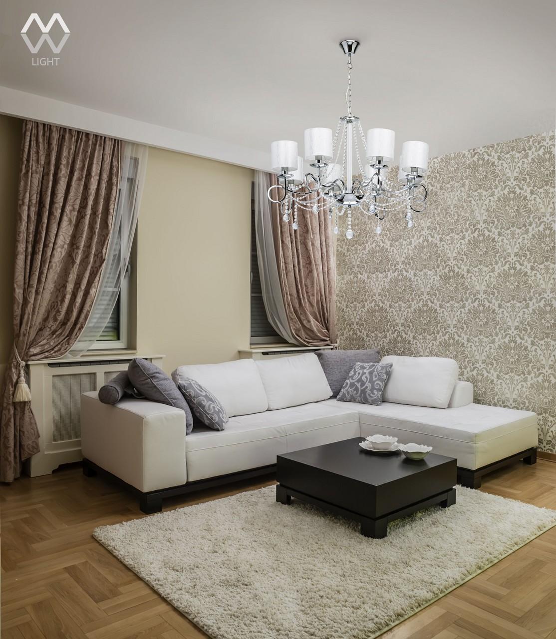Подвесная люстра MW-Light Федерика 83 684010208 MW-LIGHT ДИЗАЙНЕРСКИЕ, ФЕДЕРИКА 186208 Белый  - Вид №1