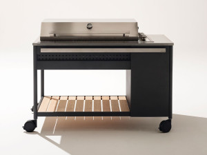 Барбекю из нержавеющей стали с колесами