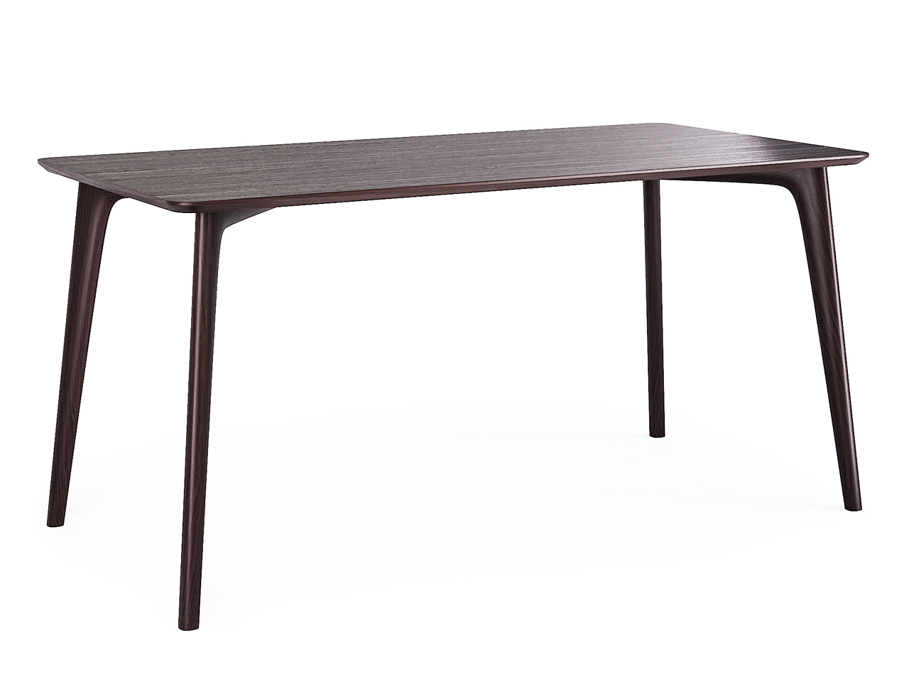 Обеденный стол прямоугольный дуб венге 160 см Iggy THE IDEA  210046 Венге;черный  - Вид №1
