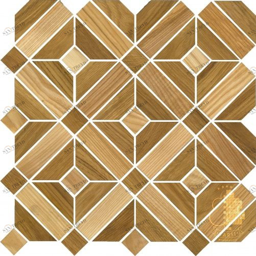Мозаика и 3D панели из дерева Tarsi Восток 2d712 Дуб Селект (Гладкая) 333х333 мм 1401100044