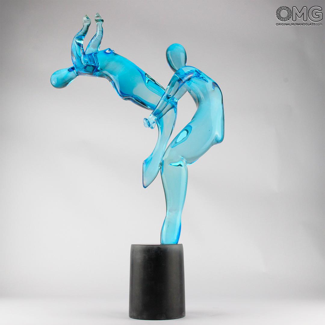 3075 ORIGINALMURANOGLASS Скульптура Влюблённые танцоры - муранское стекло OMG 9 см  - Вид №1