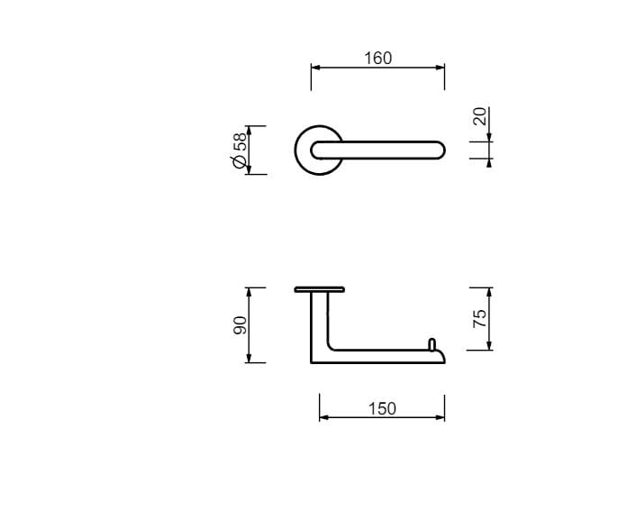 Держатель рулона из хромированной латуни Fantini Rubinetti аксессуары Icona ARCH-00043144 - Вид №1