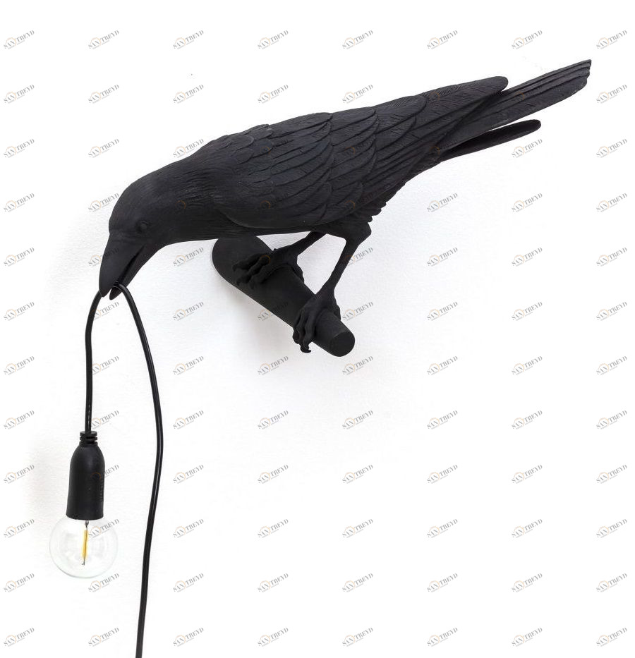 Светильник Bird Lamp Looking Left, черный Seletti 14737