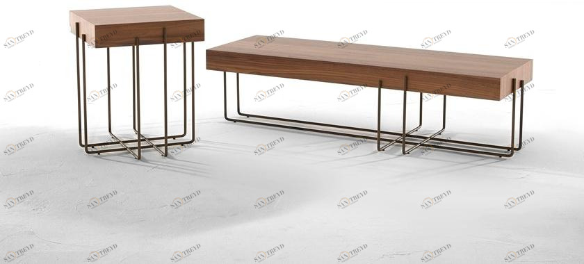 Tonin Casa Низкий деревянный журнальный столик sun-id-1428574