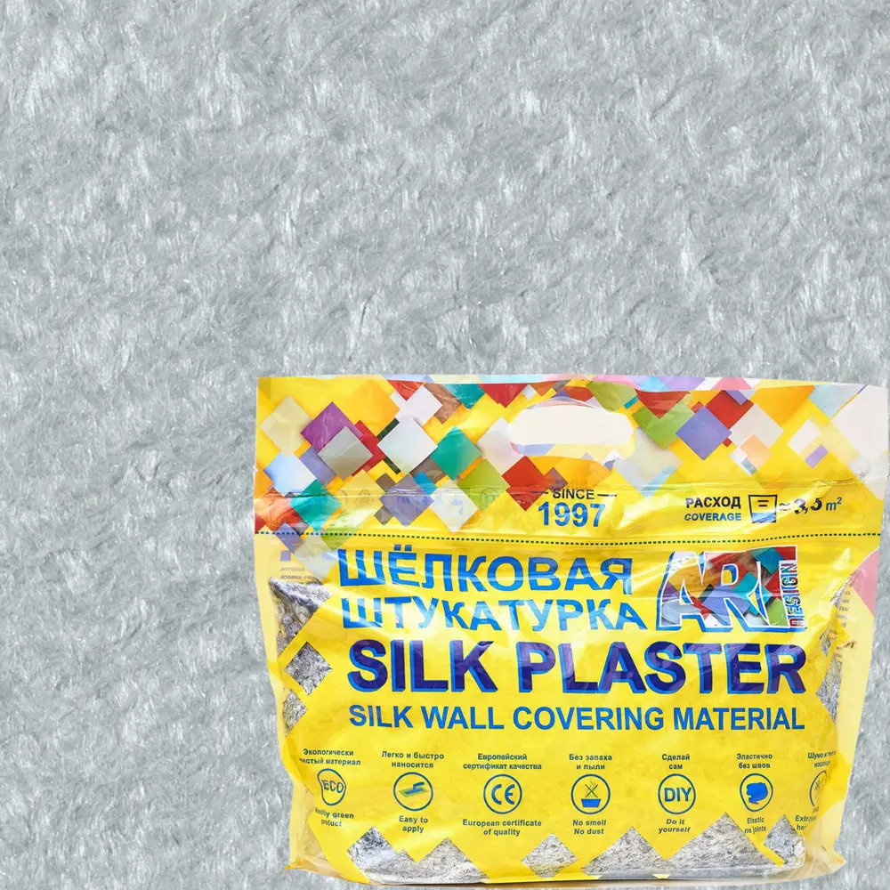 Жидкие обои Silk Plaster АртДизайн 237 0.9 кг цвет серый STLM-2140366