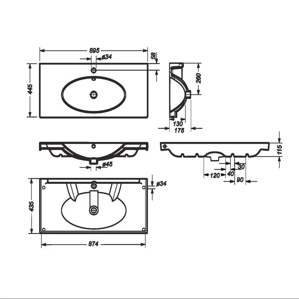 Раковина «Некст» SANITA LUXE ЛАЙН STLM-2084938 - Вид №5