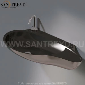 L500T0R1V4.253 Подвесная раковина настенная овальная A. e T. Italia SPOT черная