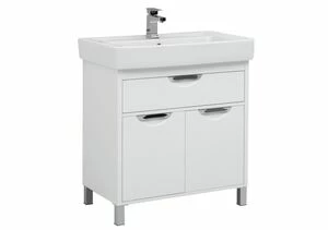Тумба с раковиной Aquanet Гретта 80 New белый (1 ящик, 2 дверцы)