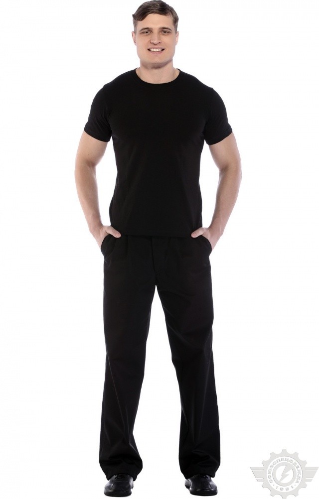 4958217 Футболка черная  Одежда для официантов  размер L (48-50) Спецодежда  - Вид №8