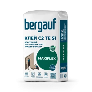 Клей для плитки Bergauf Maxiflex для тяжелых плит любого формата, 25 кг 89353148 STLM-2098127