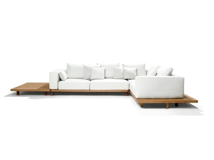 Секционный садовый диван с водоотталкивающими подушками TRIBÙ Vis à vis ARCH-00106248