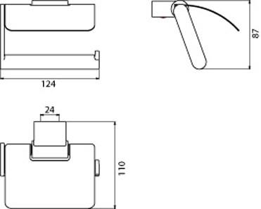 Emco Bad Держатель металлического рулона с крышкой System2 3500 001 06 - Вид №3