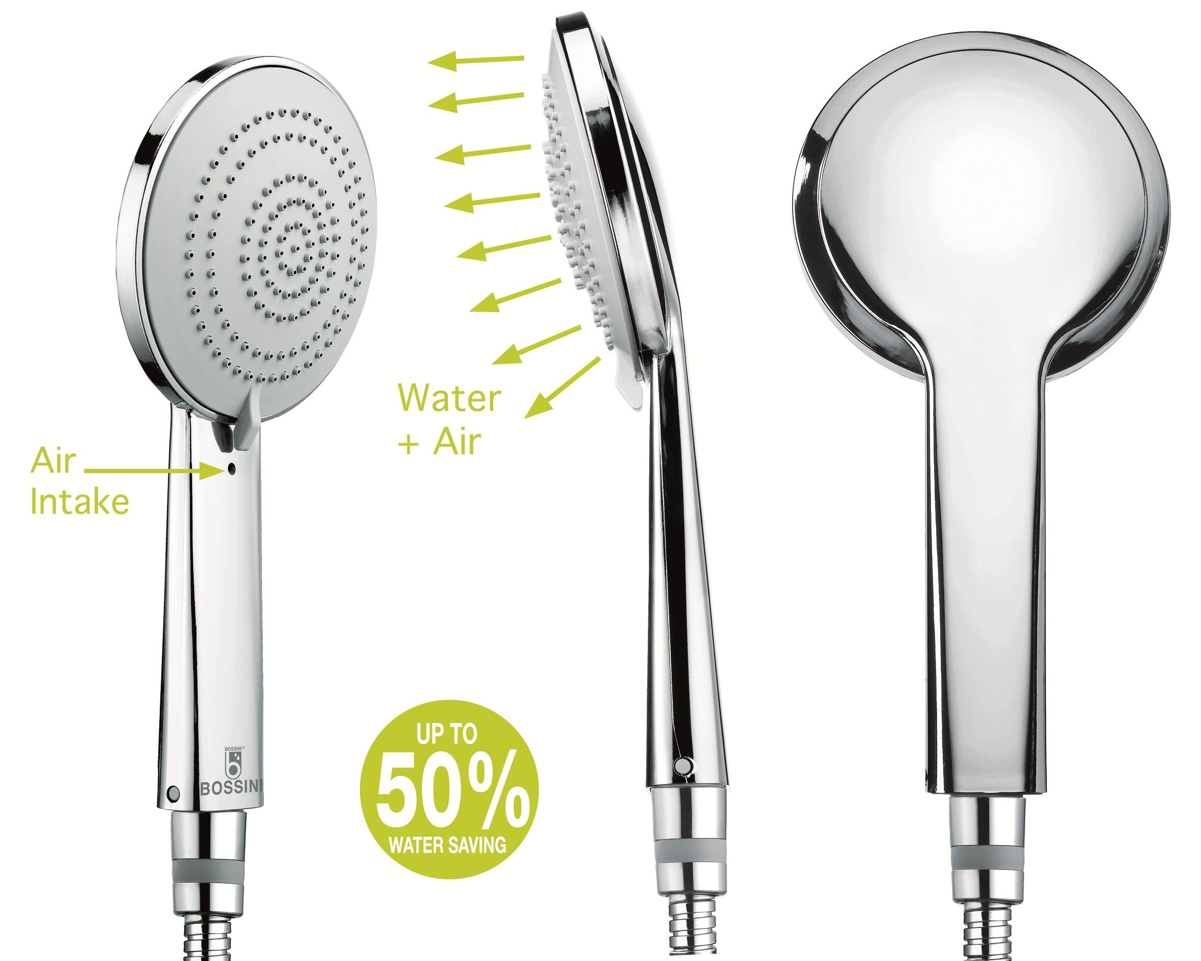 Ручной душ с 3 форсунками с системой защиты от накипи Bossini Mixa / 3 Fitair ARCH-00141365 - Вид №1
