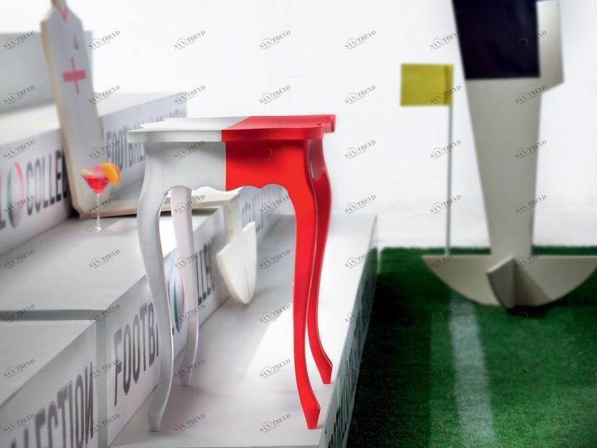Modenese Gastone Прикроватная тумбочка квадратная лакированная Football Art. 15