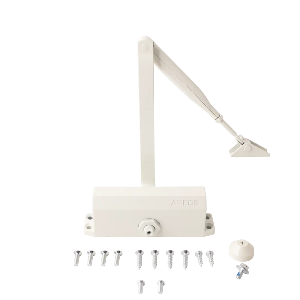 Доводчик дверной Apecs DC-20.4/1050/085-A2-W, до 85 кг, цвет белый STLM-2009045 - Вид №1