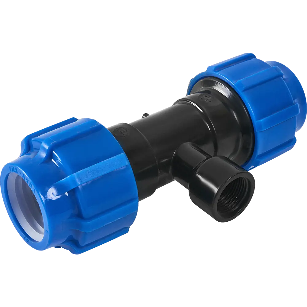 Тройник компрессионный ТПК-АКВА 40x40x3/4 внутренняя резьба ПОЛИТЭК STLM-2133901