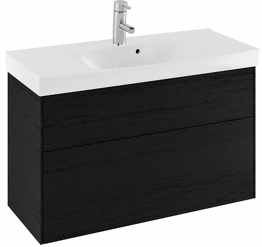 47430 IFO Sense тумба под умывальник, с двумя ящиками, W = 600 мм, W1 = 622 мм, белый - Вид №11