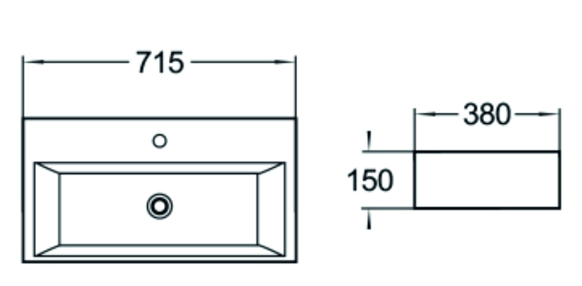 SL-1007 Раковина керамическая накладная с переливом LAB.Space  - Вид №1