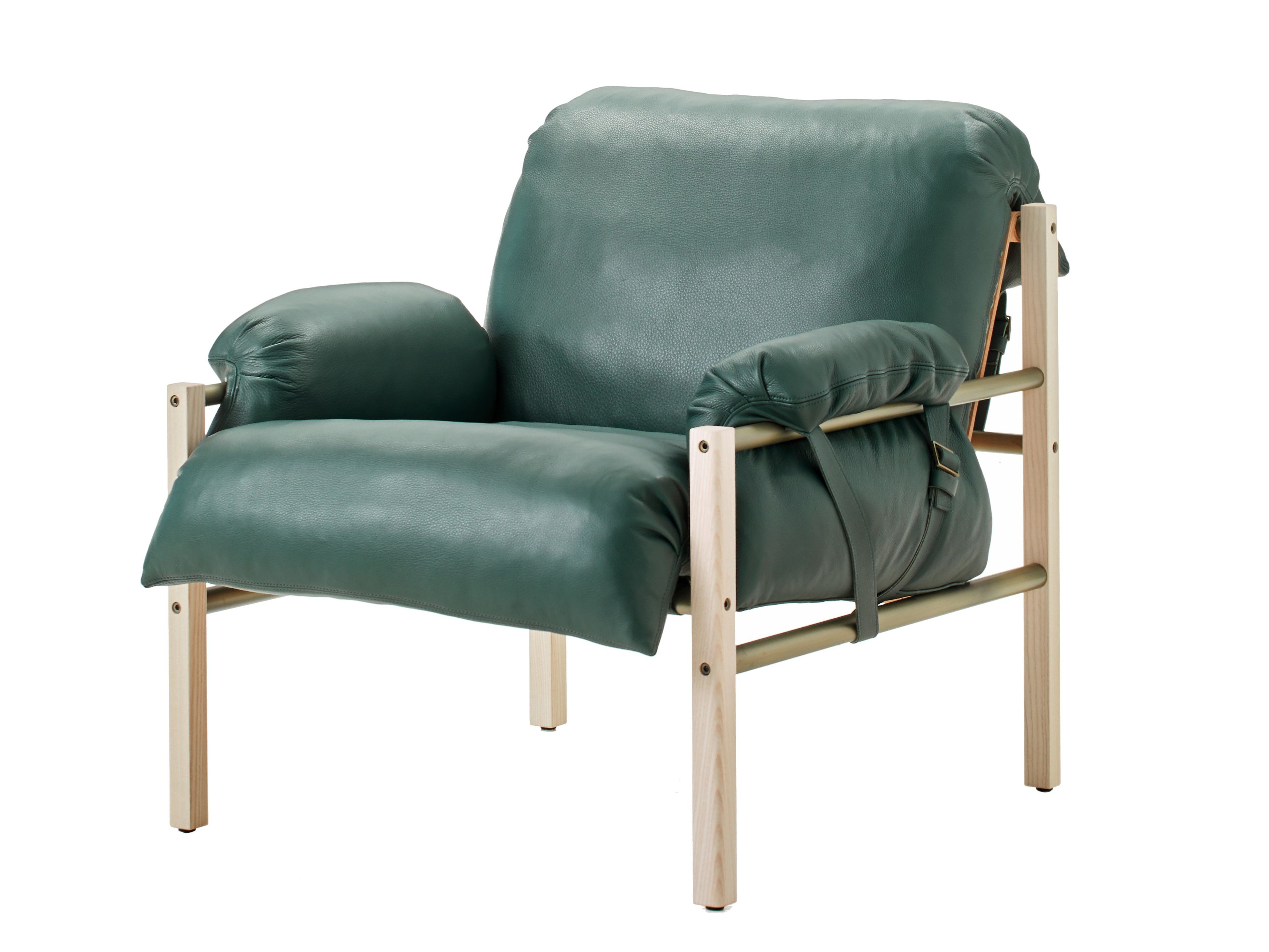 Кожаное клубное кресло с подлокотниками BassamFellows Слинг ARCH-00103401 - Вид №20