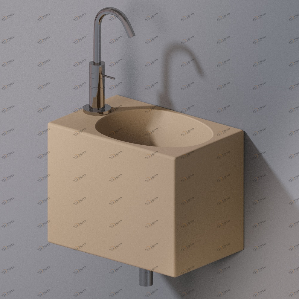 L311T0R1V1.131 Подвесная раковина настенная прямоугольная A. e T. Italia IDEA бежевая AeT ITALIA