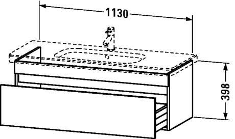 DS639501818 DuraStyle Тумбочка подвесная Белый матовый, декор Duravit - Вид №1