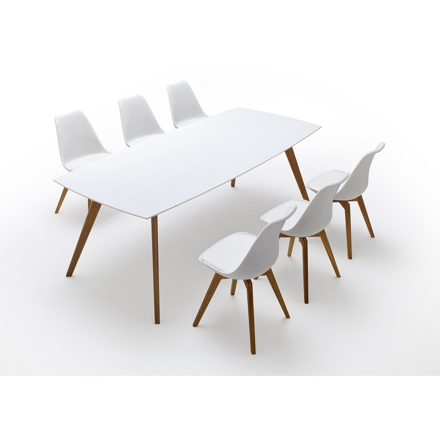 Стол обеденный Tenzo Bess, 75х200х90 см, дуб, белый 2183001 - Вид №4