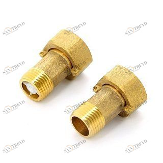 Комплект разъемных соединений с обратным клапаном ИТЭЛМА 3/4"х1/2" для счетчика воды IKS15R012