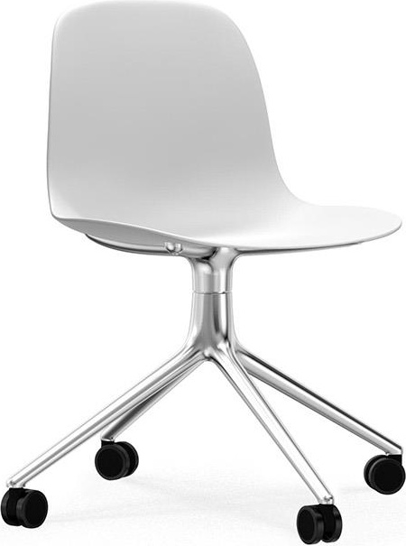 604999 Кресло Swivel 4W Aluminium / White Normann Copenhagen Form