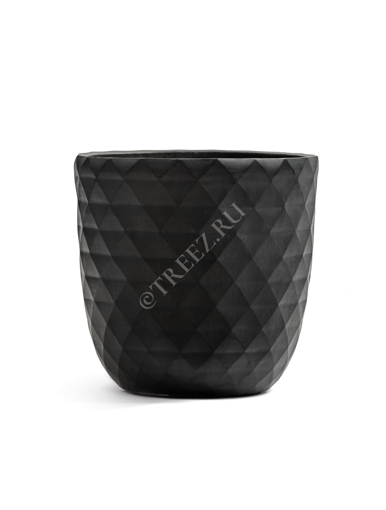 41.1020-0037-BLCK-37 Кашпо  ERGO - серия Diamond - Чаша-конус - Антрацит Цветочная коллекция  - Вид №2