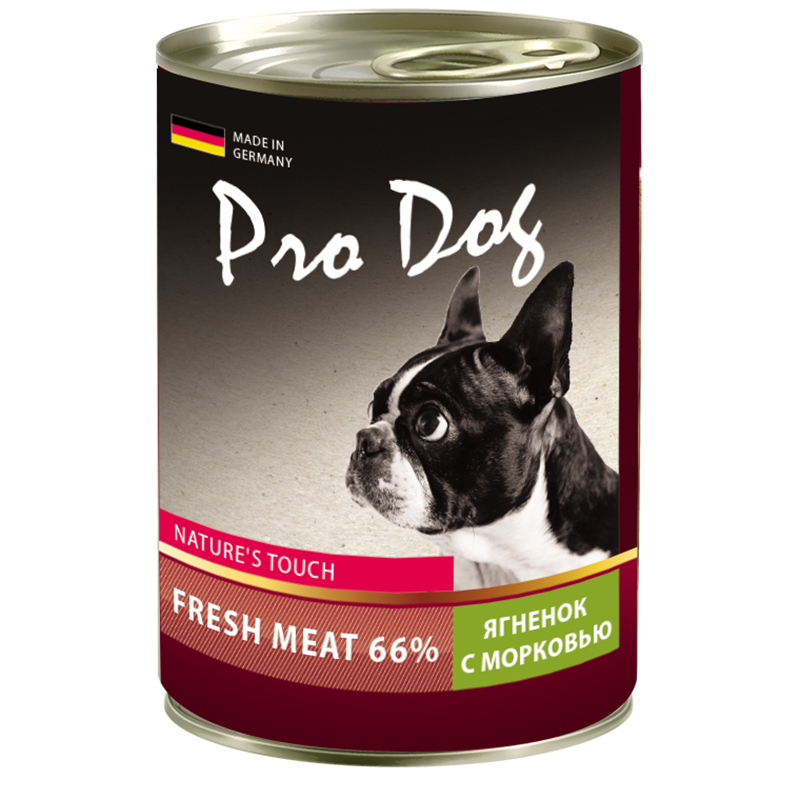 ПР0029866 Корм для собак ягненок, морковь конс. 400г PRO DOG 