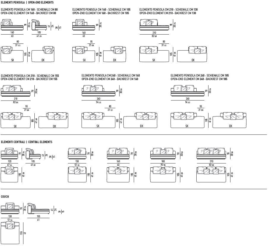 Модульный тканевый диван Minotti ARCH-00045463 - Вид №10