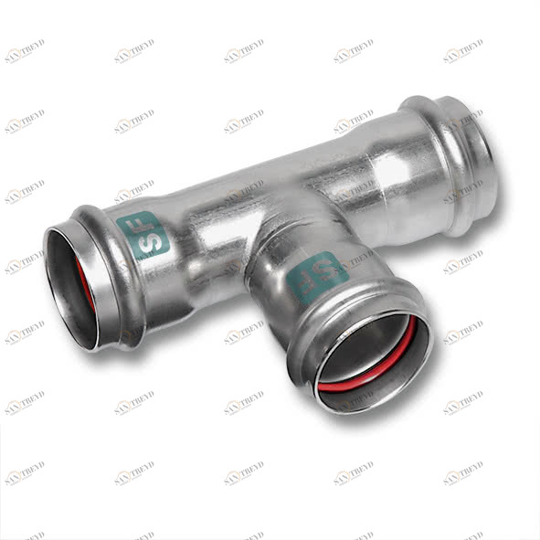 619130764276 SANHA 19130 пресс.-фит. без силикона тройник ВПр, нерж.сталь 76,1x42x76,1 мм 