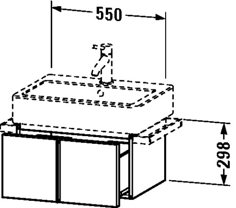 VE610405151 Vero Тумбочка подвесная Сосна коричневая, декор Duravit - Вид №1
