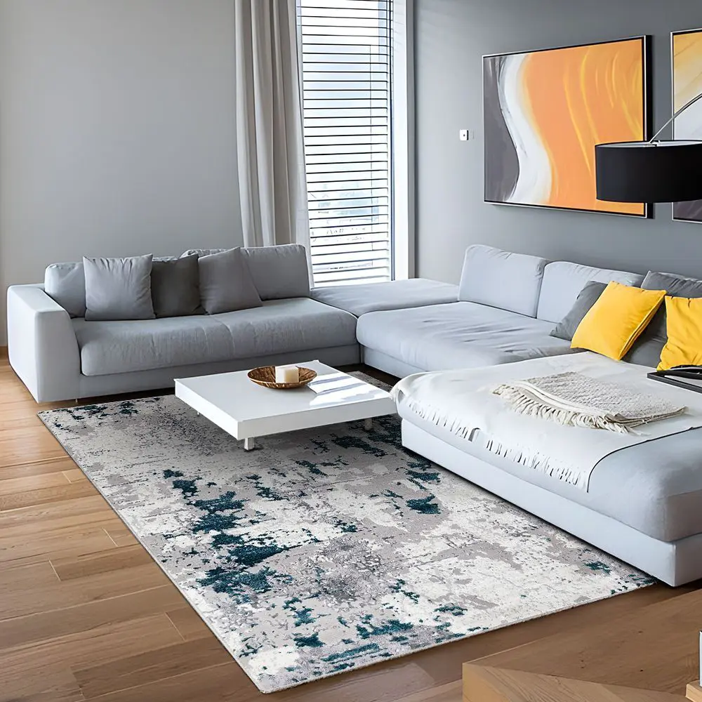 Ковер PALERMO F285 серый 200x290 см с рельефным дизайном 89378826 STLM-1348400
