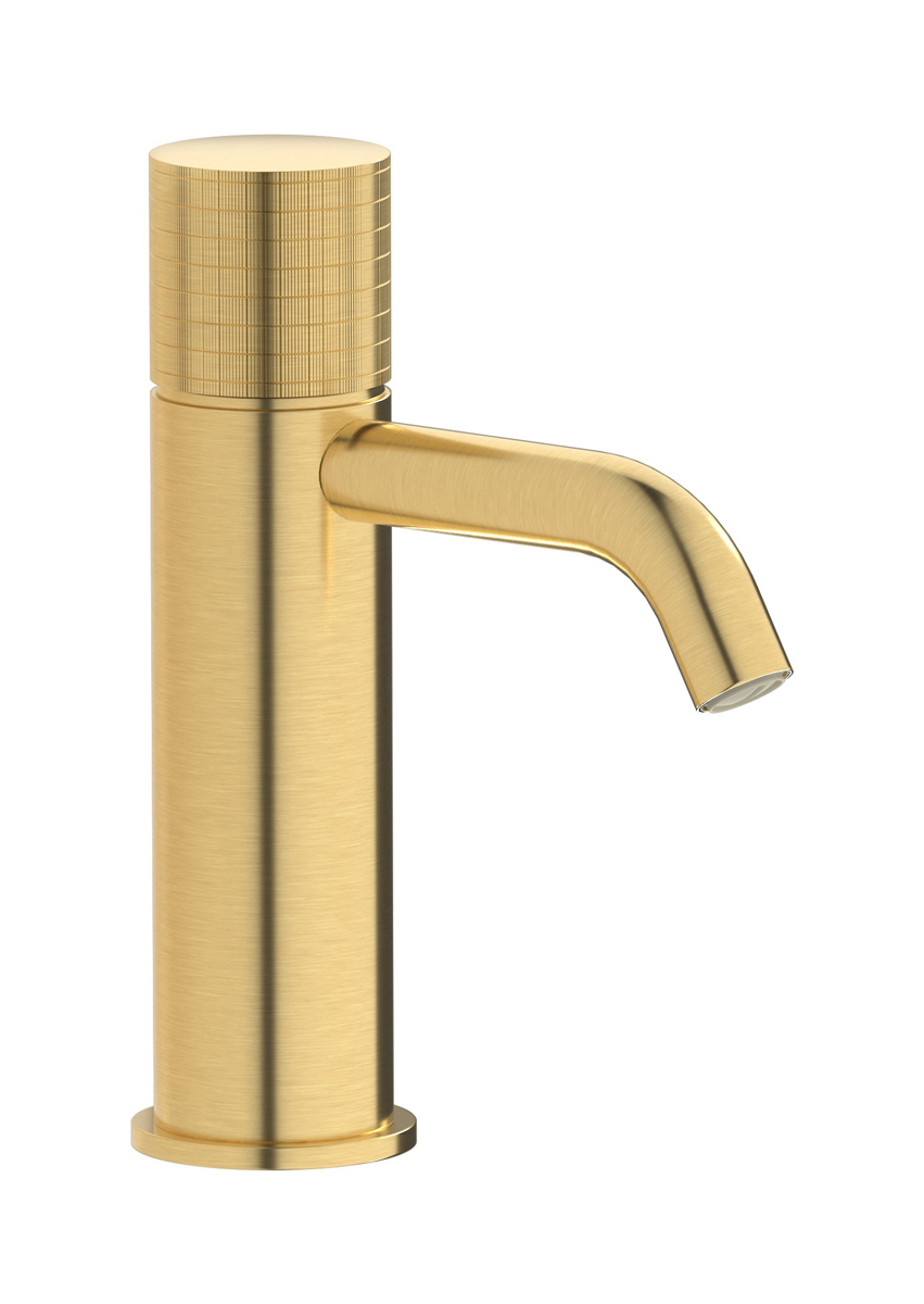 Смеситель для раковины на 1 отверстие в комплекте с донным клапаном WE ARE IB ga200os Brushed Gold Gatsby