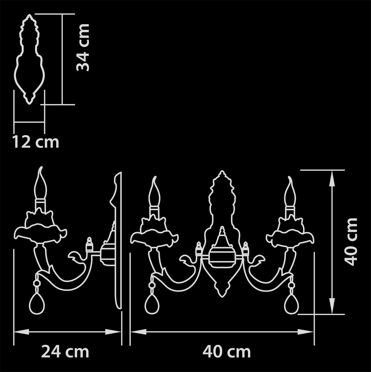 Бра Lightstar Fino 714624 LIGHTSTAR СВЕЧА 077093 Белый;прозрачный;розовый  - Вид №1