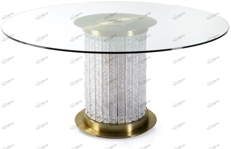 MARIONI Круглый стеклянный стол для гостиной Howard 02714