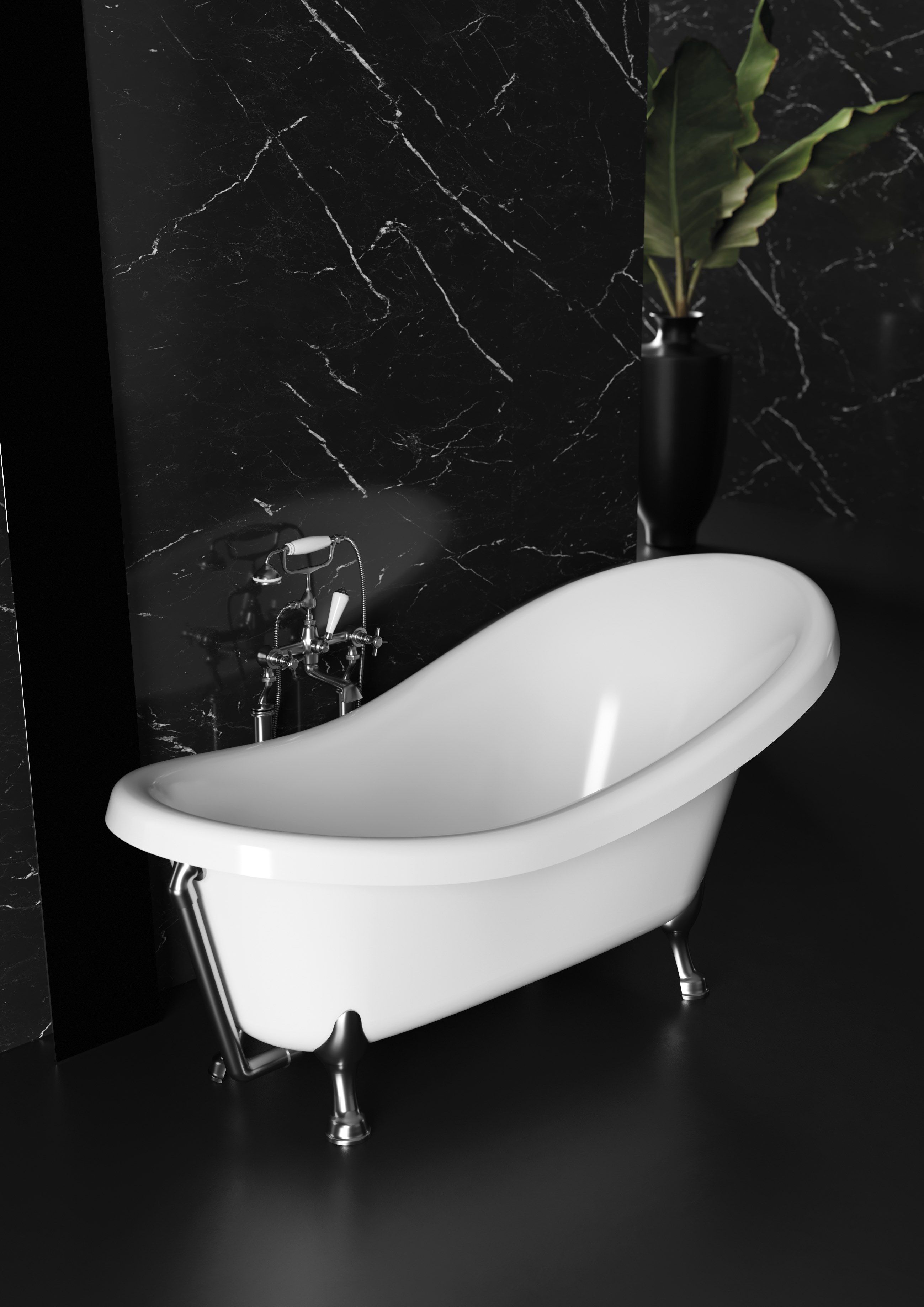 Акриловая ванна в центре комнаты на ногах Alice Ceramica ARCH-00139287 - Вид №3