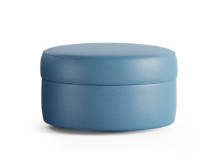 Круглый кожаный пуф