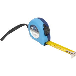 Рулетка Kroft прорезиненная 3 м x 16 мм