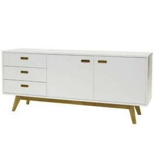 Сервант Tenzo Bess, 72х170х43 см, дуб, белый