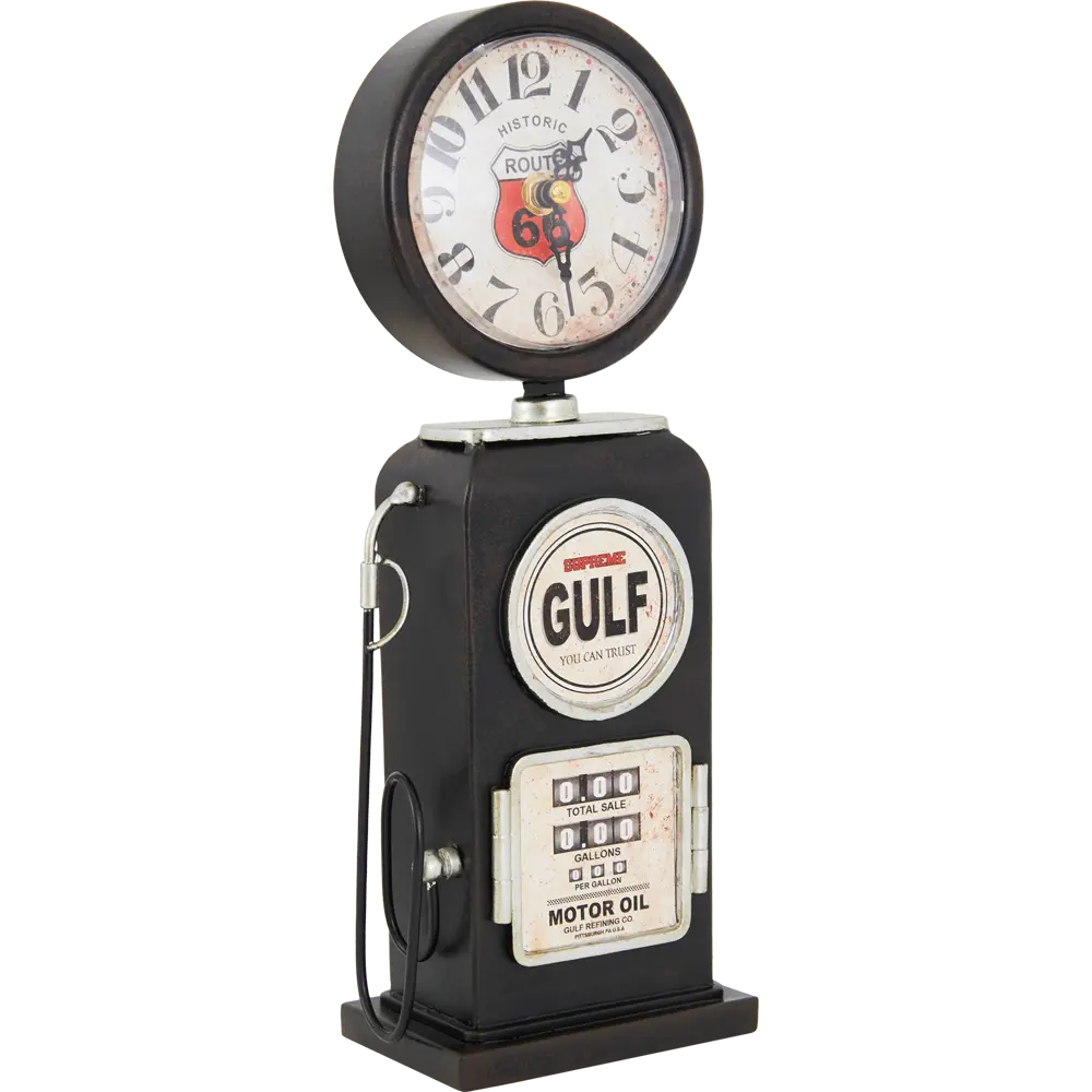 Часы настольные Dream River Бензоколонка металл цвет черно-белый ø13 см STLM-2075028 - Вид №2