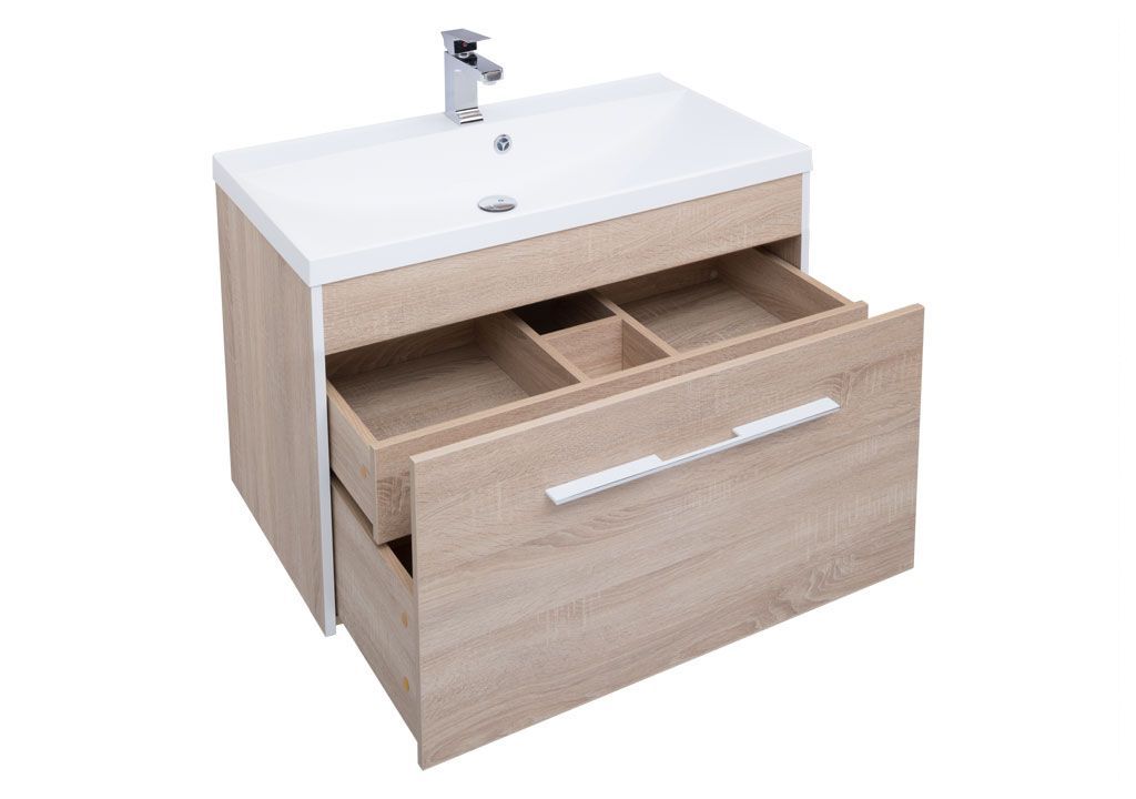 Тумба с раковиной Aquanet Августа 90 дуб сонома 0021003100204119 - Вид №3
