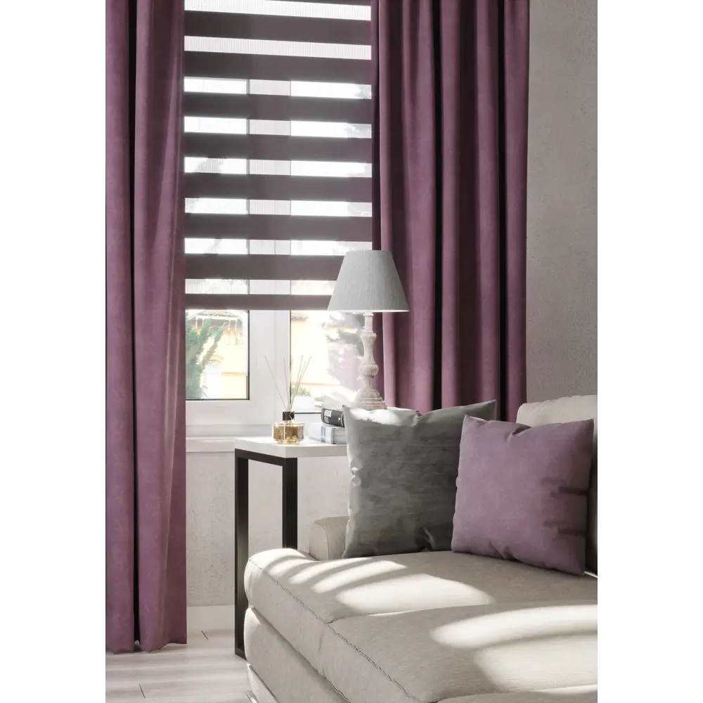 Штора рулонная день-ночь Inspire 60х160 см серая STLM-2078088 - Вид №3