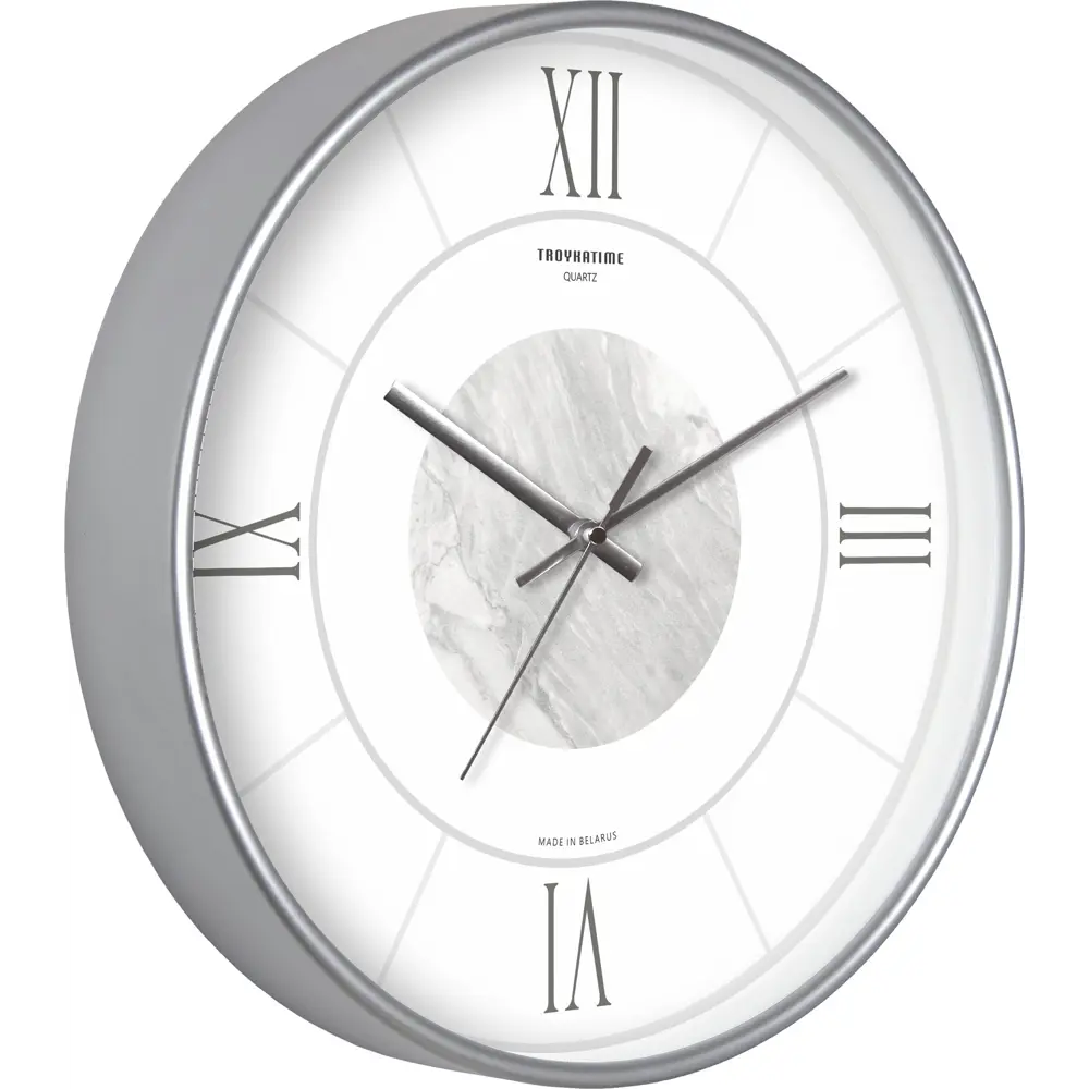 Часы настенные Troykatime круглые пластик цвет серебристый бесшумные ø30 см NEO-CLASSIC STLM-2138259 - Вид №2